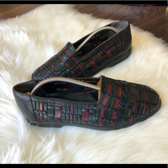 Vintage woven leather loafers unisex - Giorgio Brutini - Picture 1 of 10